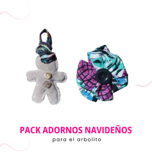 Adornos arbolito navidad de tela